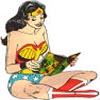 rivkat: Wonder Woman reading comic (wonder woman reading comic)