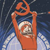 sabotabby: astronaut cat wielding a hammer and sickle (cat space union)