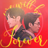 tinny: Guardian: Zhao Yunlan and Shen Wei looking in opposite directions surrounded by the words "We will be forever" (guardian_weilan forever by abyss)
