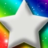 sporky_rat: silver star on a rainbow background (silver star)