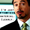 randomreader: Tony Stark with caption "I'm just not hero material, clearly" (Default)