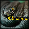 cimorene: A black snake lying in coils (good omens)