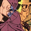 bonstrosity: Dan and Rorschach reaching for him (Watchmen - N&R)