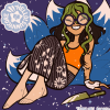 zirconium: picrew of me in sports bra and flowery crop pants (Default)