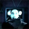 blessedpictures: a screenshot from Alan Wake. Wake is laying down and his mouth is open; in the background, a bright television showing TV Wake staring at him. (default)