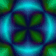 kerravonsen: Animated swirly icon, in shades of green, blue and cyan. (cool-hypnotic)