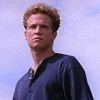 beccaelizabeth: Richie Ryan, armed and tough... then sticking his tongue out.  Clan Denial symbol, crossed swords knot.  Richie Lives. (Richie Lives)