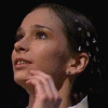 ashenmote: Polina looking up enraptured and absent-minded,  hand raised to chin (polina awesome)