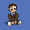 waterfall8484: The Chibi Tenth Doctor falling over with a "Meep!". (Tipsy chibi by jesidres and ivydoor)