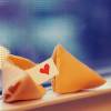 tehkittykat: a fortune cookie with a heart message inside (fud; fortune cookie love)