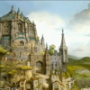 inevitableentresol: landscape background from Bravely Default game (Bravely Default Caldisla city)