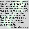 azurelunatic: Prayer to the Bastard from Lois McMaster Bujold's Paladin of Souls (bastard)